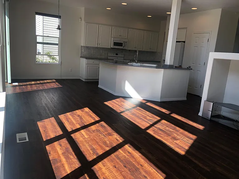 Living Room/open concept kitchen and nook