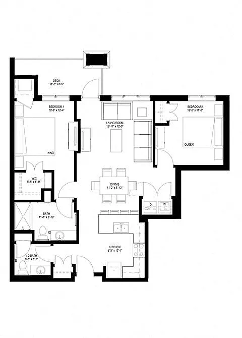 Floor plan Two Bedroom - A