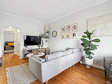 Living room and hallway.