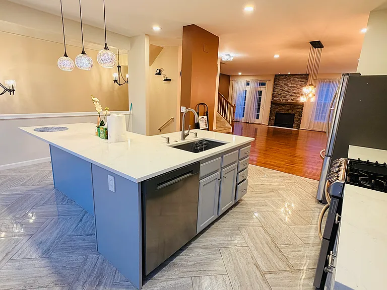 Kitchen to Dining to Living