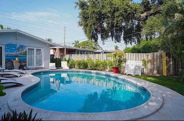 Large heated pool