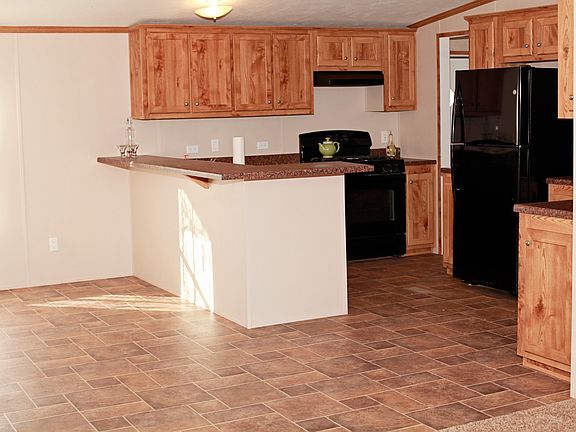 Kitchen with counter buffet