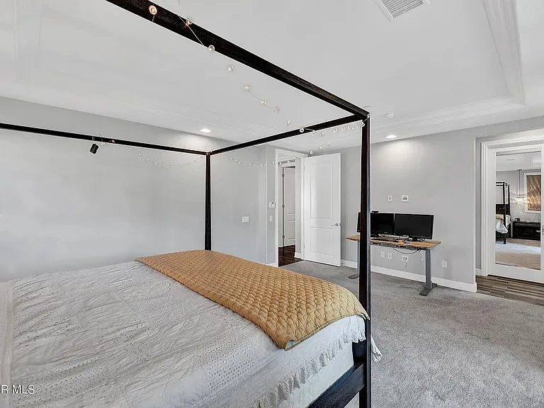 Master bedroom with custom closets