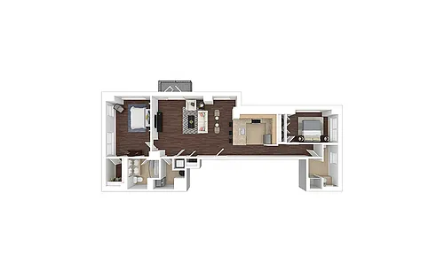 Floor plan B6 - Renovated