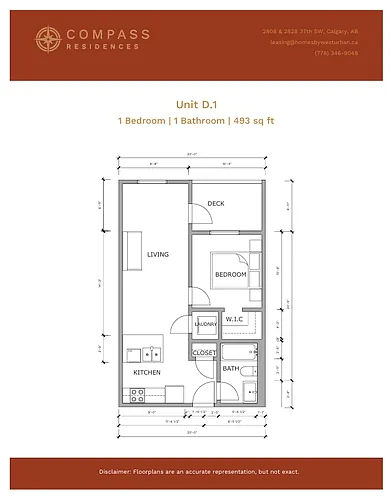 Floor plan 1-Bedroom / 1-Bathroom
