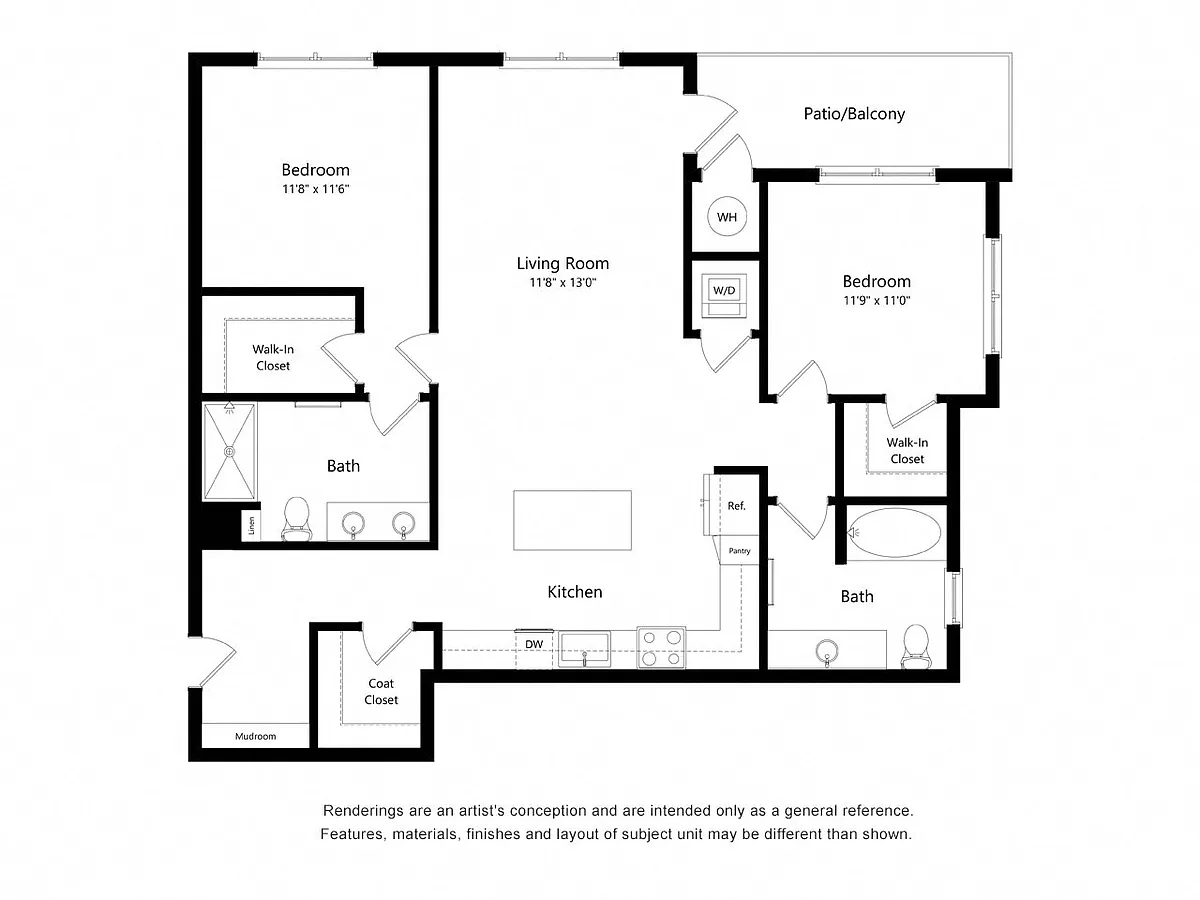Floor plan 2 Bedroom C