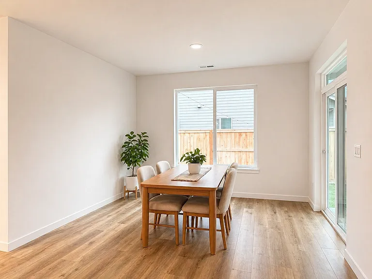 Dining room leading to outside