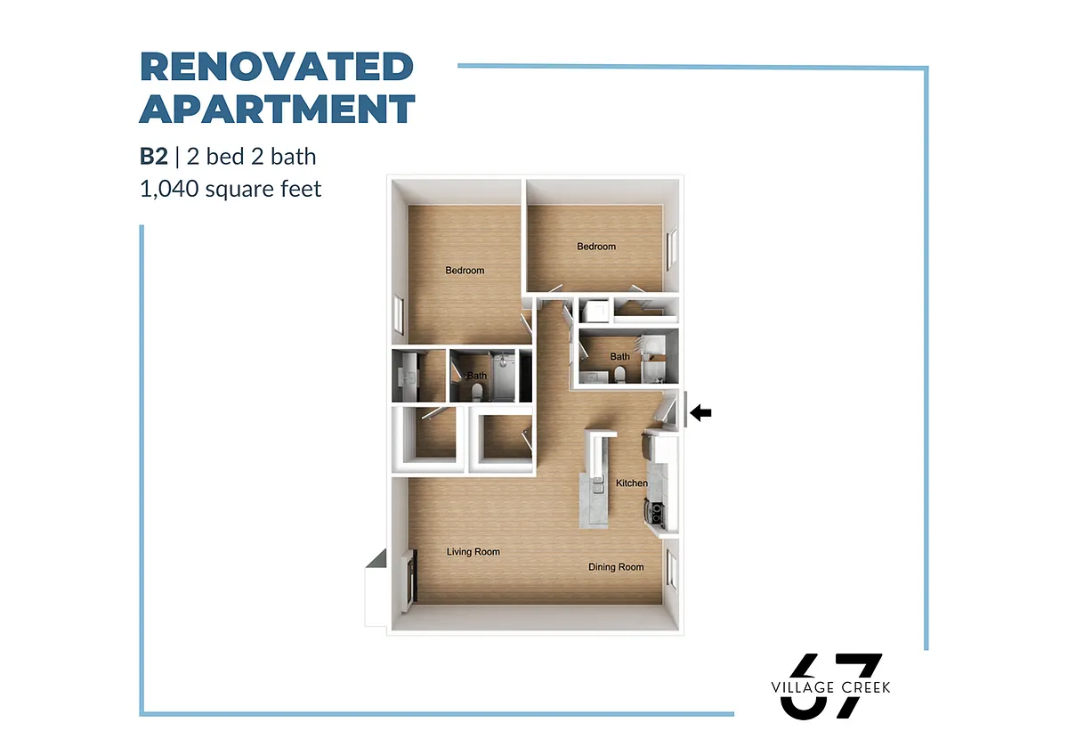 Floor plan B2 Renovated