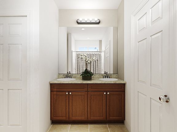 Owner s bath with dual sinks