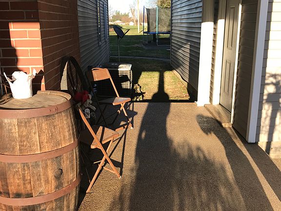 Between house and garage