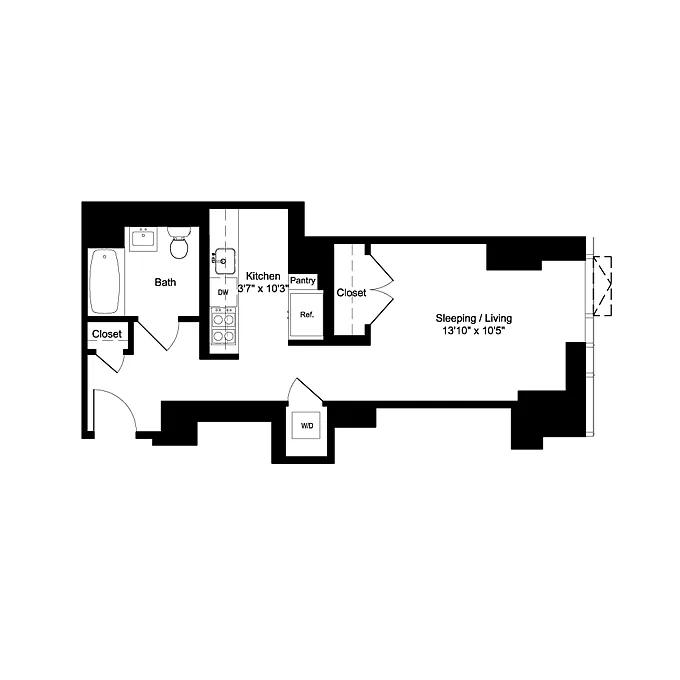 Floor plan Studio G 2-6