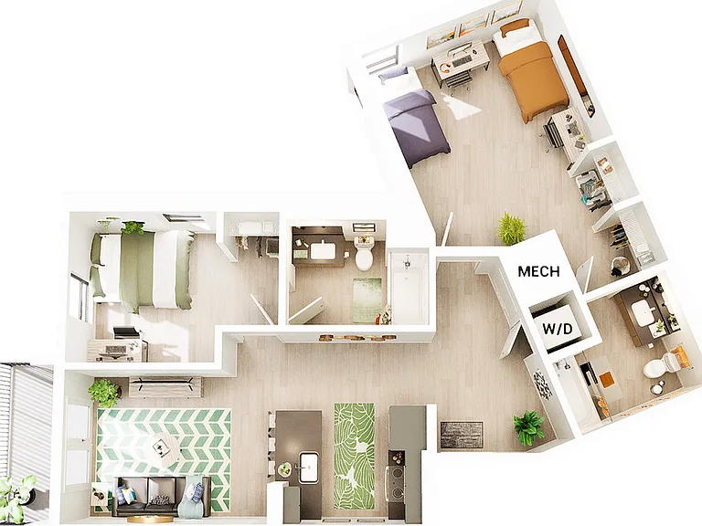 3D Floorplan - Unit B5 3D Floorplan - Unit B5
