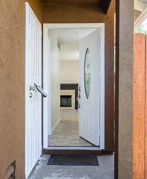 View through front door looking in