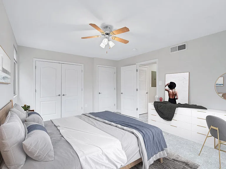 Well-lit and laid out bedrooms