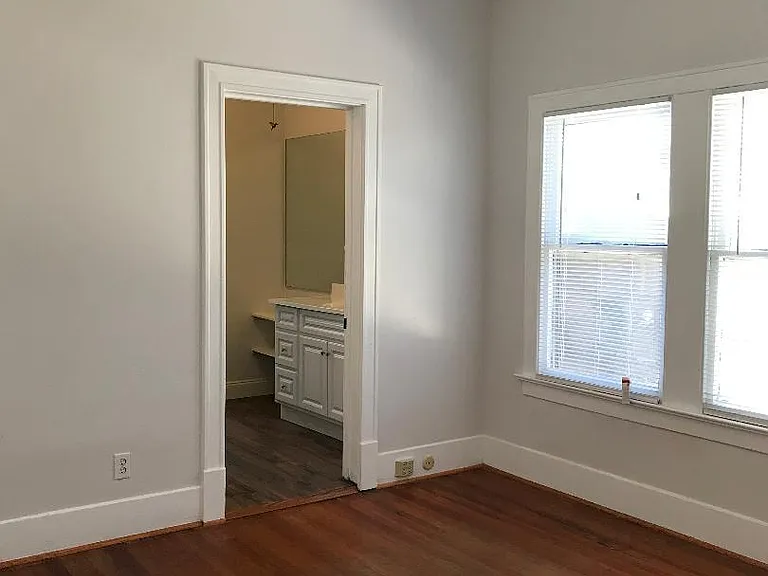 Master bedroom with ceiling fan