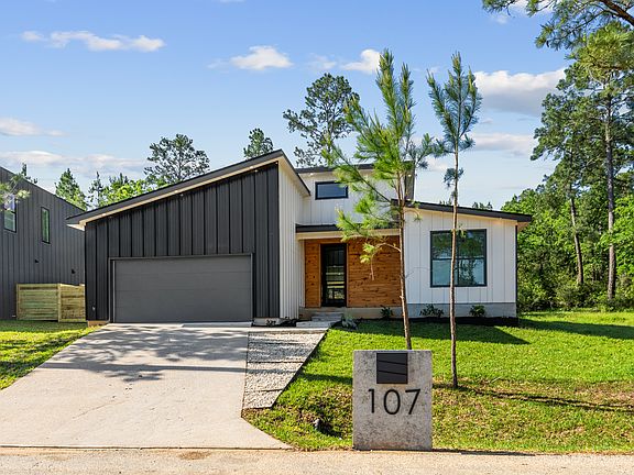 Modern Design with exterior lighting on the Home's Eves