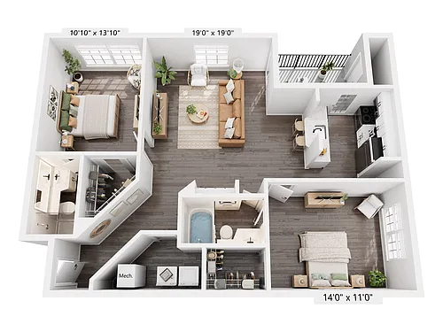 Floor plan The Evergreen Renovated