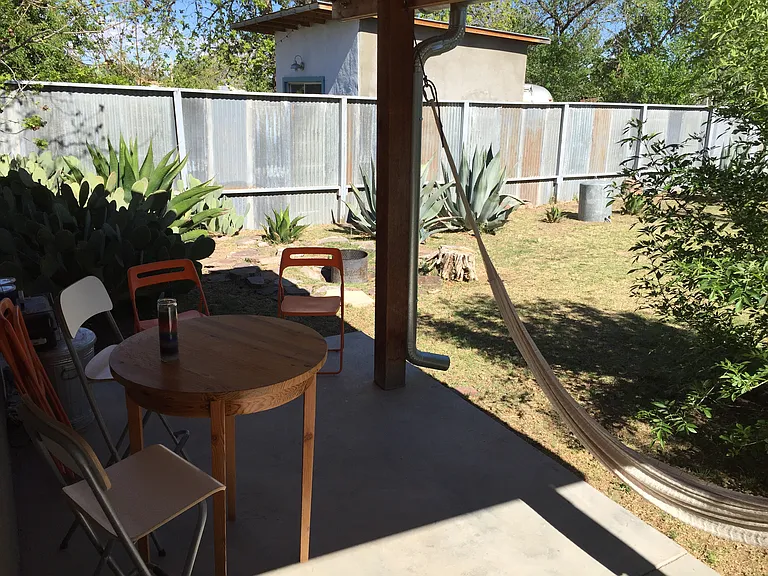 yard from the back porch - fire pit area