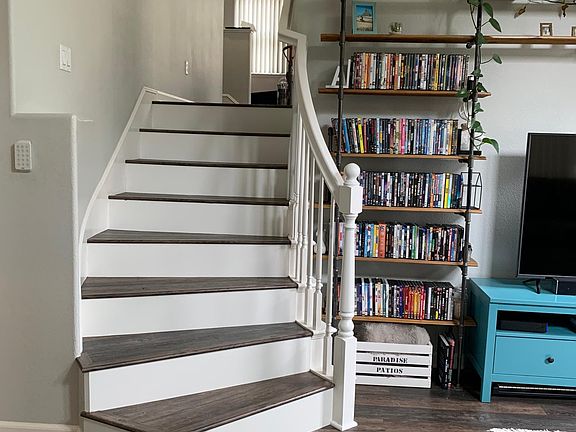 first floor stairs to kitchen and dining space