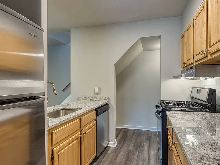 The kitchen in a the Garden Unit
