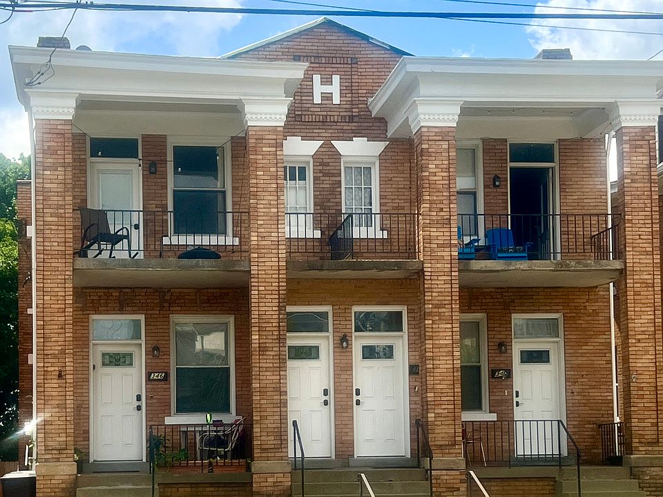 Top right apartment is for rent. Newer windows and doors, nice size balcony. Shared back yard with other tenants