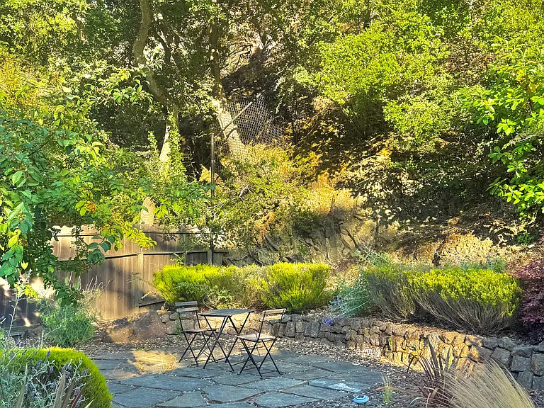 Backyard sitting area