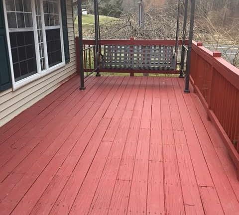 Deck with seating 