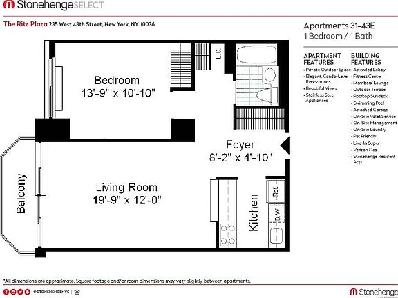 2nd image of 235 W 48th St APT 33E