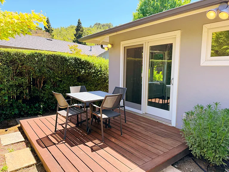 Deck area by primary bedroom