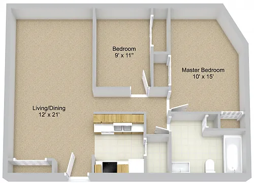 Floor plan Two Bedroom