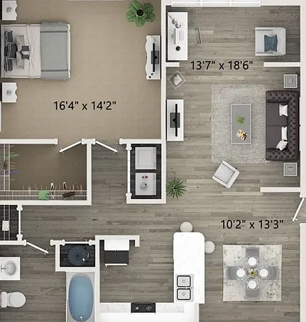 One Bedroom One Bath Floor Plan One Bedroom One Bath Floor Plan