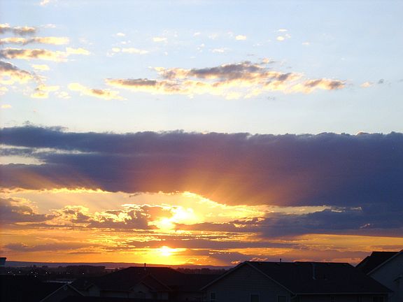 Sunset view from living room