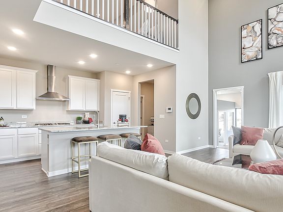 Grand two-story ceilings