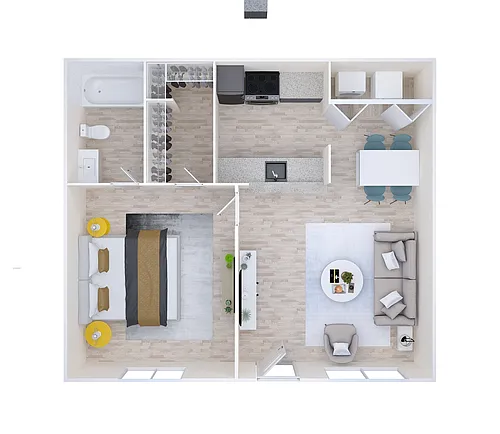 Floor plan 1X1-A