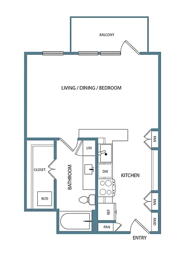 Floor plan Studio 01B