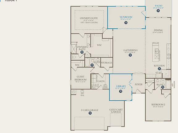 Dunwoody Way Floor Plan, Quick Move-in Home, Floor 1