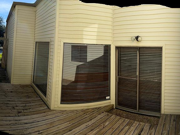 View of deck off kitchen