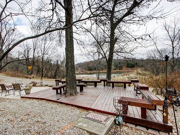 Outer deck and stained patio