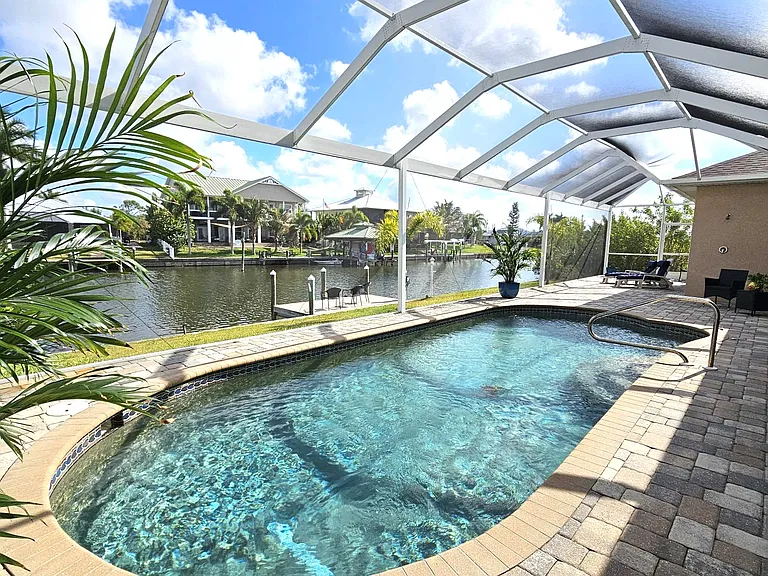 Heated saltwater pool