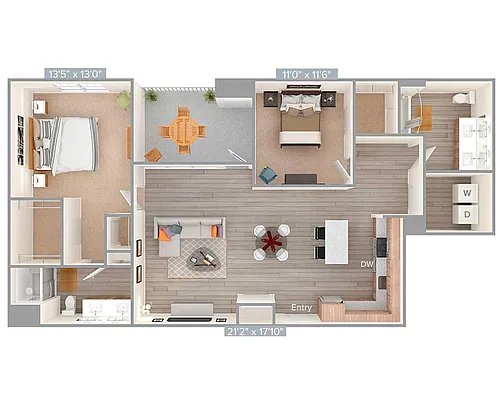 Floor plan Furnished-f-B11-B11S-1305-1328