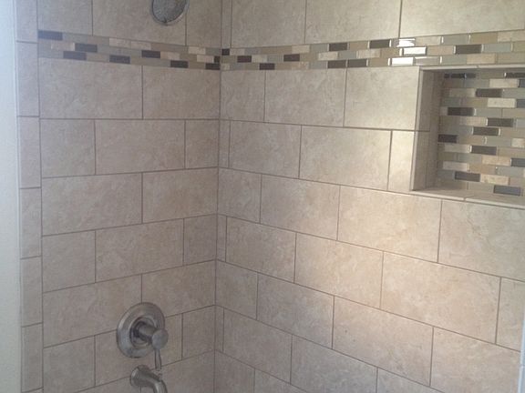 new tile in bathroom