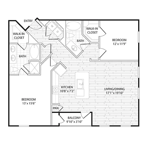 Floor plan B5 - Two Bedroom