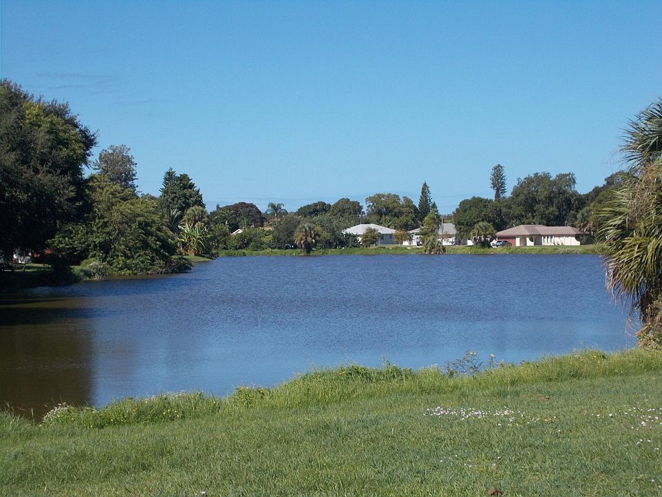 Backyard lake view.