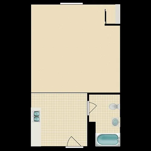 Floor plan Furnished Studio Month to Month
