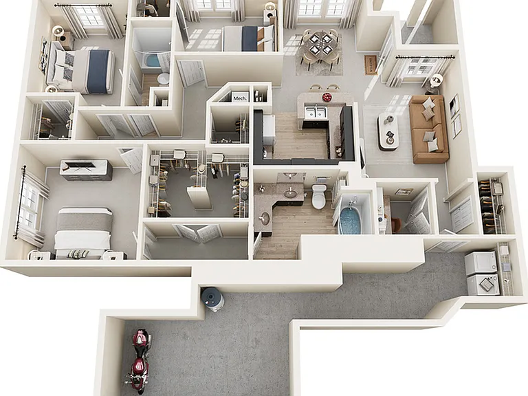 F1 Upgraded | 3 Bedroom Apartment in Houston | 1575 sq ft | Raveneaux Apartment Homes F1 Upgraded | 3 Bedroom Apartment in Houston | 1575 sq ft | Raveneaux Apartment Homes