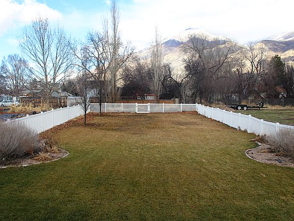 Huge fenced backyard