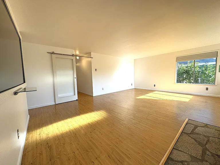 Living room with large windows