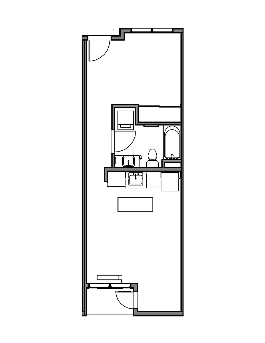 Floor plan Urban One Bedroom B