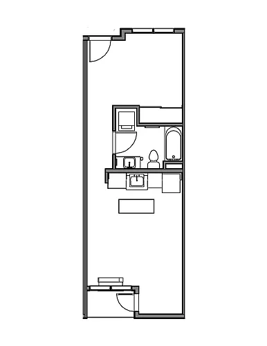Floor plan Urban One Bedroom B