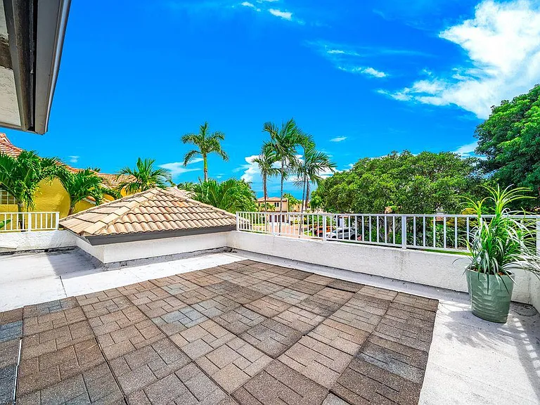 private rooftop deck facing northeast